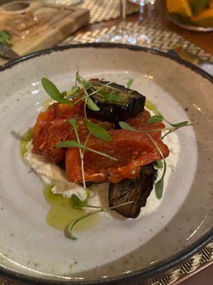 Eggplant timbale  at OLI wine&dine in Lagos