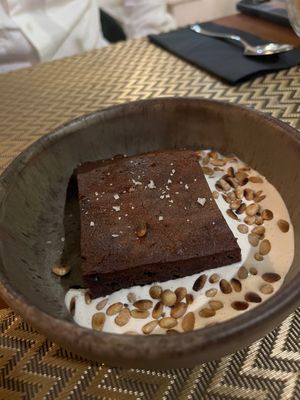 Sweet potato brownie at OLI wine&dine in Lagos