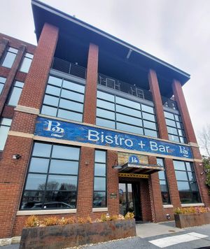 Beautiful former factory building at B2 Bistro + Bar  in West Reading