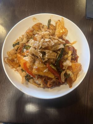 Asian Thai bowl with two servings of tofu   at B2 Bistro + Bar  in West Reading