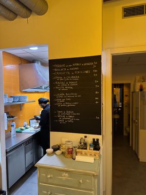 Food menu  at Cor del Pilar in Valencia