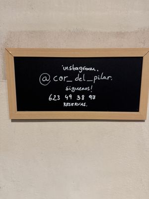 Instagram tag  at Cor del Pilar in Valencia