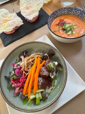 Starters (from the menu) at Cor del Pilar in Valencia