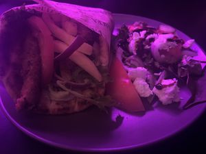 Breaded chicken gyros   at The Panacea in Louth