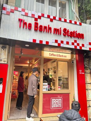 Restaurant front   at The Bahn Mi Station in Hanoi