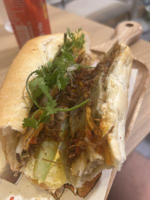 Bahn mi  at The Bahn Mi Station in Hanoi