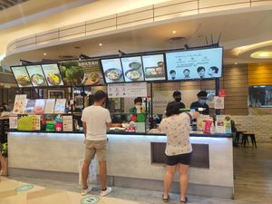 Cashier counter at Greendot 绿一点 - Bedok Mall in East Singapore