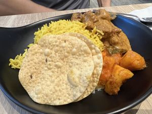 Nasi briyani mushroom lion mane $8.90  at Greendot 绿一点 - Bedok Mall in East Singapore