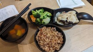 Vinegared nagaio & lotus root bento light $6.90 😋 at Greendot 绿一点 - Bedok Mall in East Singapore