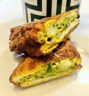 Bread pakoda at Mumbaikar's - Studio City in Dubai