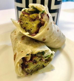 Aloo tikki wrap at Mumbaikar's - Studio City in Dubai