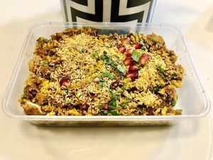 Bhel puri at Mumbaikar's - Studio City in Dubai