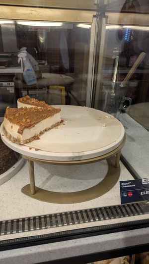 Biscoff cheezecake at Costa Coffee in Stonehouse