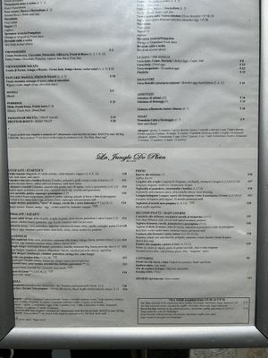 menu on april 2025  at La Jungle de Plein in Milan