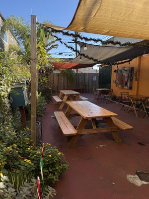 outside seating   at Cafeina Cafe in San Diego