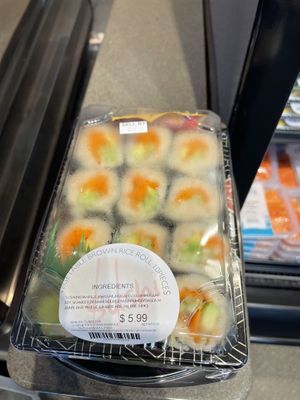 Vegetable brown rice roll (vegan)  at Common Ground Co-op in Urbana