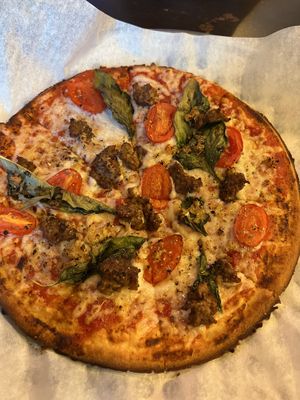 V/GF Crust, Vegan Cheese, Vegan Meatballs  at Pieology in Winter Garden
