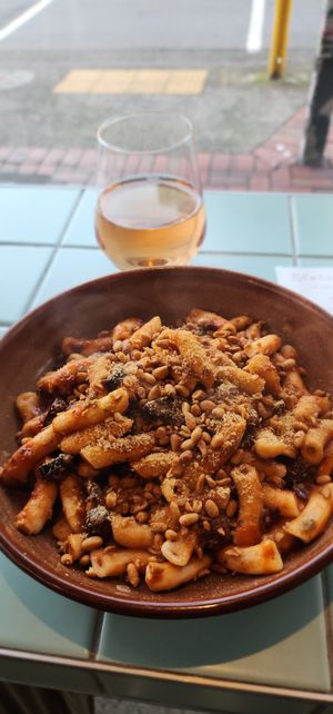 Vegan Puttanesca w/Pine Nuts at 1154 Pastaria in Wellington