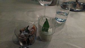 Lemon Sorbet with Apple Dessert at Gut Mönkhof in Luebeck