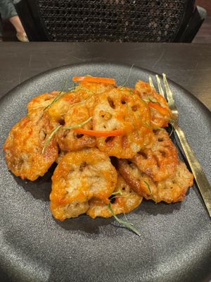 Lotus root   at Vegan Pranakhon in Bangkok