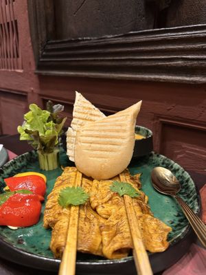 Sate  at Vegan Pranakhon in Bangkok