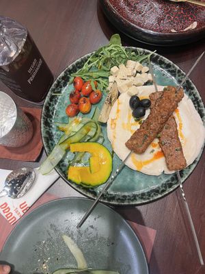 Veggie meat skewers   at Vegan Pranakhon in Bangkok