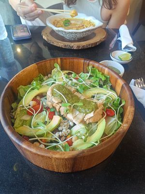Pesto bowl at Vegan Pranakhon in Bangkok