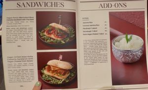 Menu  at Vegan Pranakhon in Bangkok