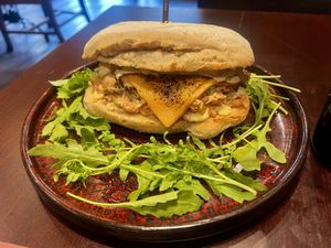 Tuna melt  at Vegan Pranakhon in Bangkok