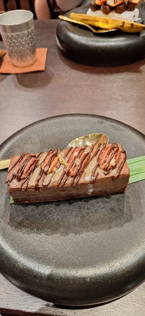 Chocolate and pecan pie at Vegan Pranakhon in Bangkok