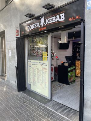 Entrance  at Doner Kebab Show in Barcelona