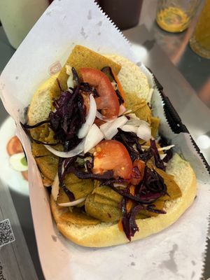 Vegan kebab  at Doner Kebab Show in Barcelona