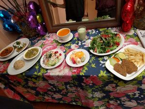 Sample table at Los Vegetarianos in Mexico City