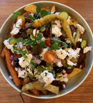 Greek Fries at Green Gold Café in Langballig
