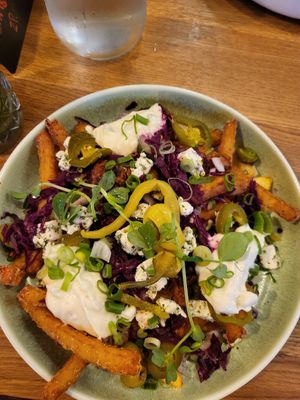 Greek Fries at Green Gold Café in Langballig