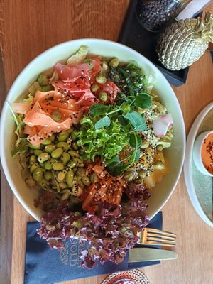 Sushi Bowl at Green Gold Café in Langballig