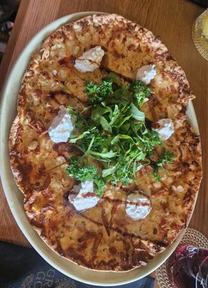 Flammkuchen at Green Gold Café in Langballig
