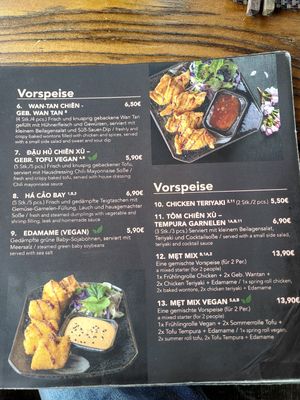 Menu at My Mem in Hannover