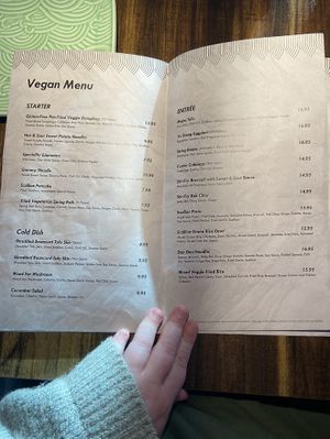 Vegan Menu  at Sichuan Alley Bistro in West Hartford