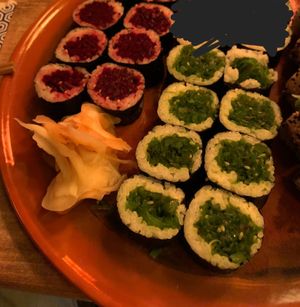 Beetroot Maki, Wakame Maki at Momiji Sushi Flensburg in Flensburg