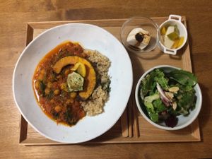 Chickpea curry so yummy and healthy at Cook and Book 쿡앤북 in Seoul