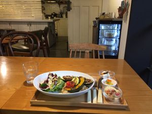 eggplant steak at Cook and Book 쿡앤북 in Seoul