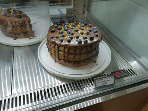 Blueberry choco cake at Cook and Book 쿡앤북 in Seoul