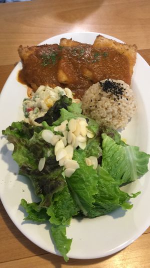 Tempeh Katsu 😍 at Cook and Book 쿡앤북 in Seoul