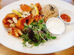 Cauliflower buffalo wings.. a bit spicy at Cook and Book 쿡앤북 in Seoul