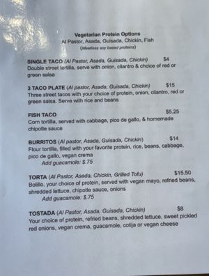 Menu page 1  at BZ Taco in Redlands