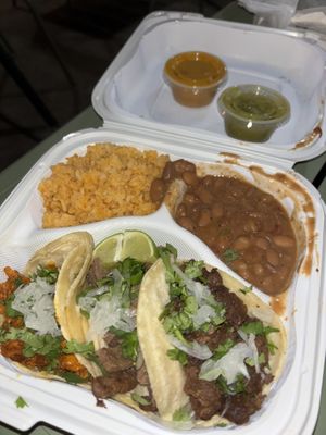 Al pastor, guisada, and asada tacos and beans and rice: each flavorful and unique  at BZ Taco in Redlands