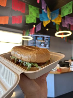 Al pastor torta: finished it way too quick it was so good  at BZ Taco in Redlands