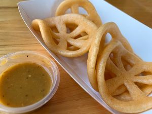 Complimentary Chicharrones w/ Salsa de Pina at BZ Taco in Redlands