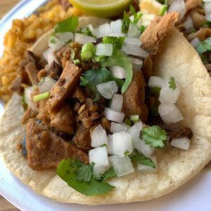 Guisada Taco on the Three Taco Platter at BZ Taco in Redlands
